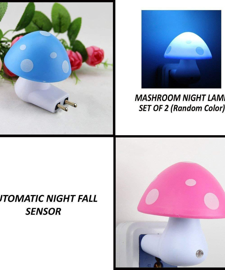 Automatic night light with mushroom design.