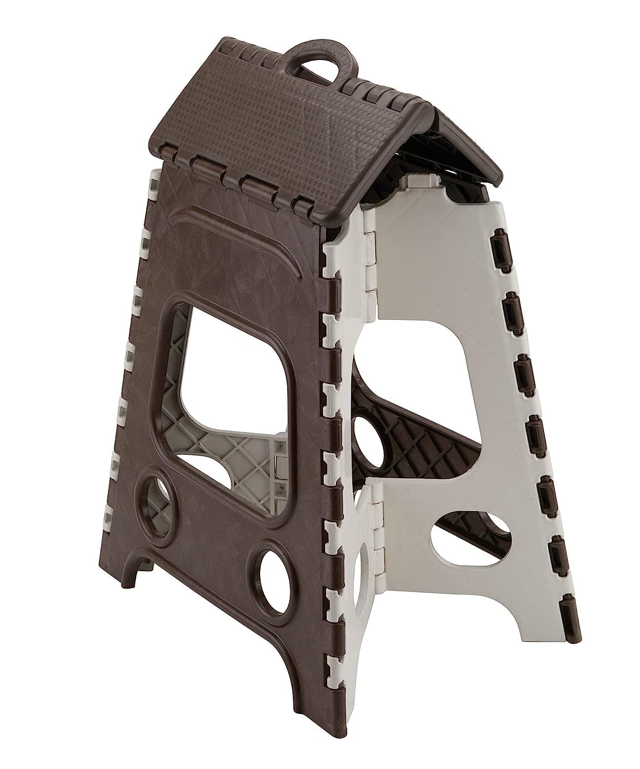 Durable folding stool for kitchen, bathroom, and bedroom, 18-inch.