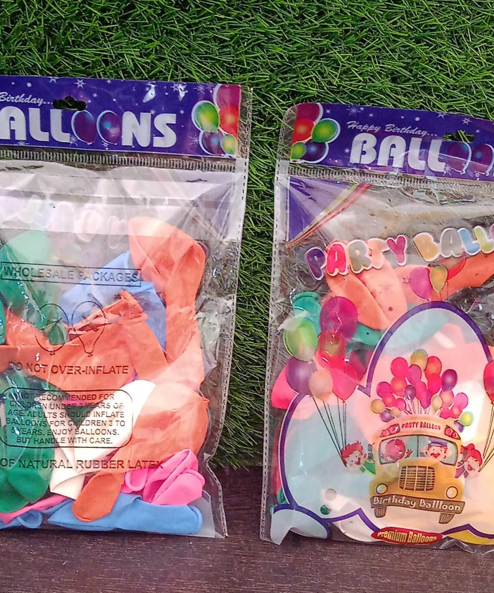 Multicolor Balloons Kinds of Latex Balloons for Birthday / Anniversary / Valentine's / Wedding / Engagement Party Decoration Birthday Decoration Items for Kids Multicolor (24 Pcs Set)