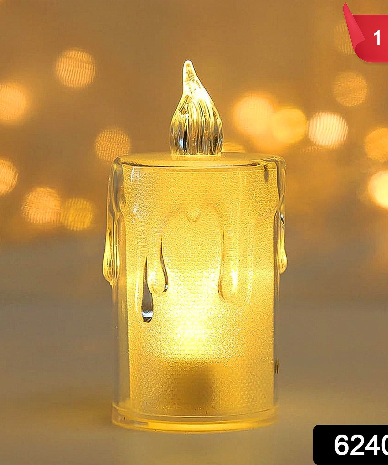 Simple Candles for Home Decoration, Crystal Candle Lights, Diwali
