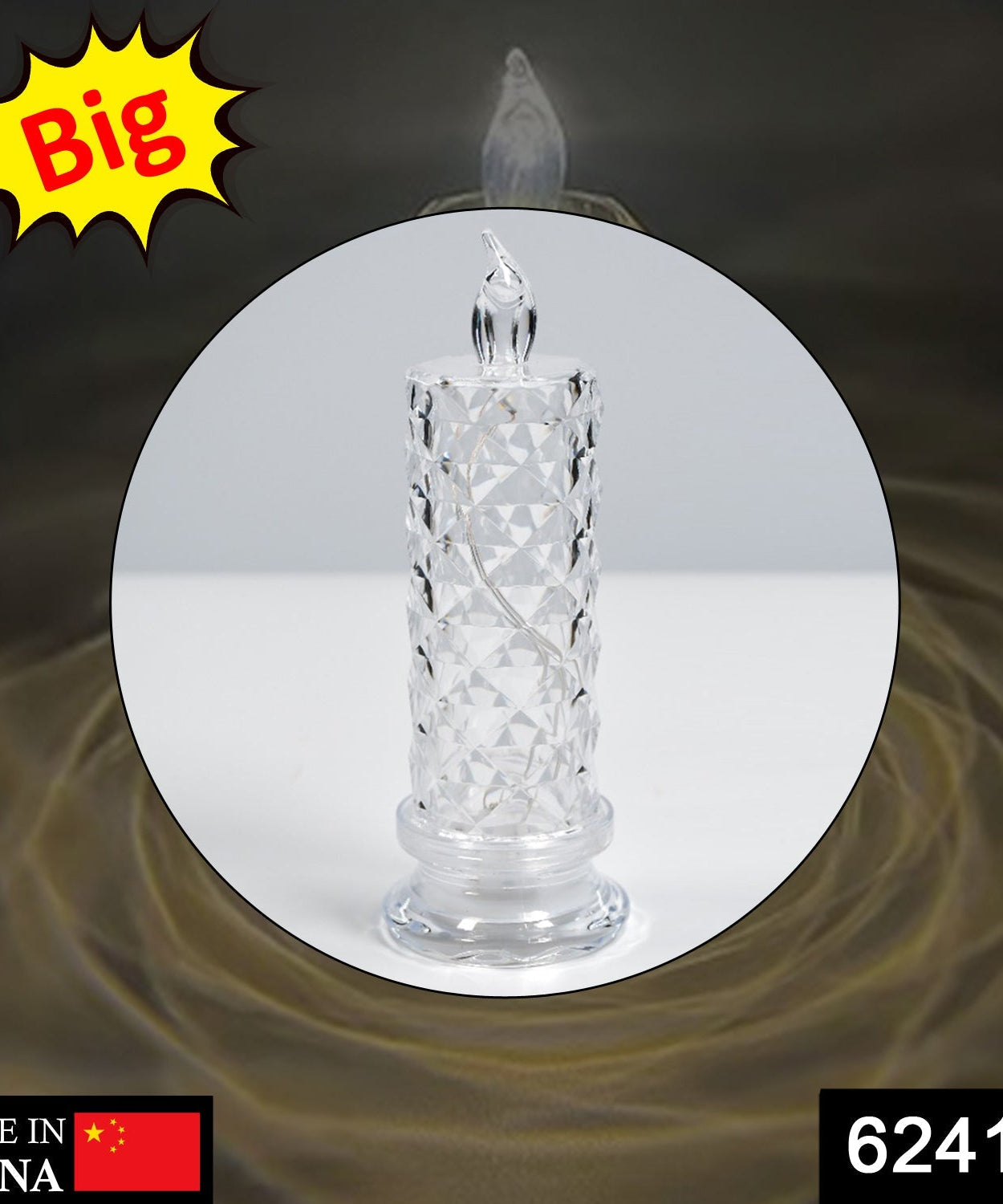 Crystal rose candle light for ambiance