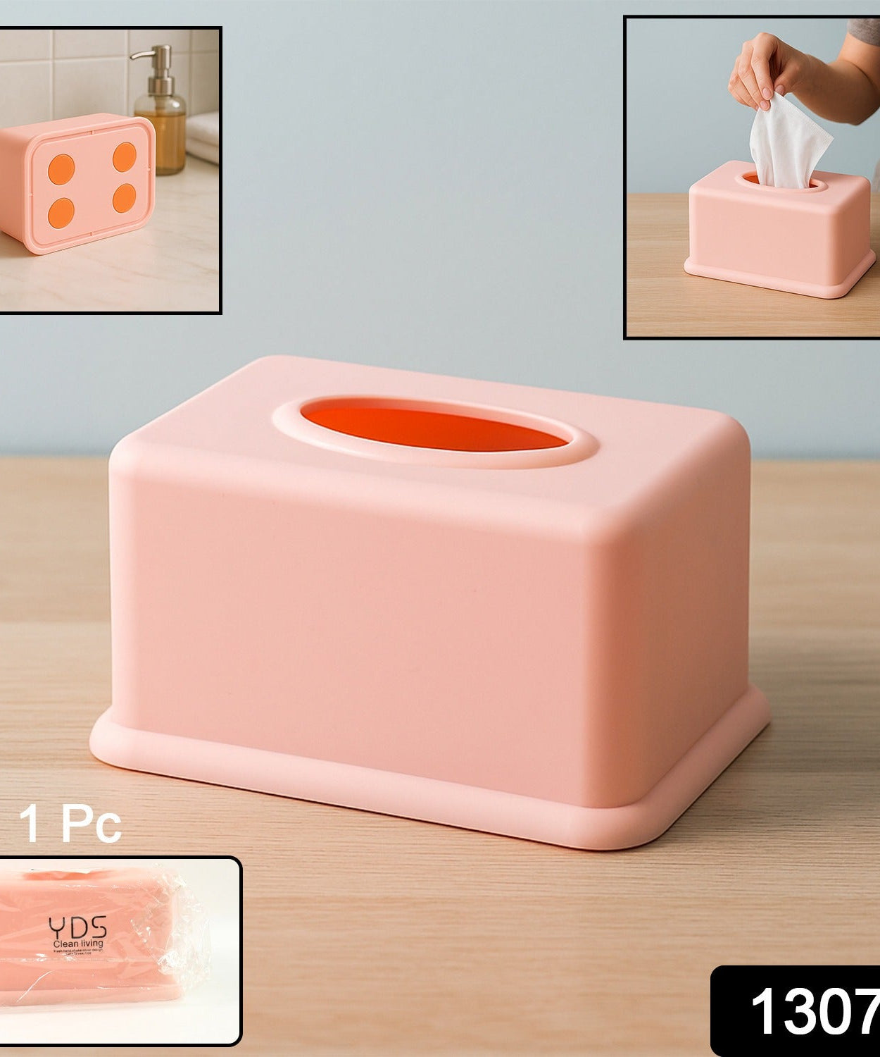 Transparent Rectangular Tissue Dispenser