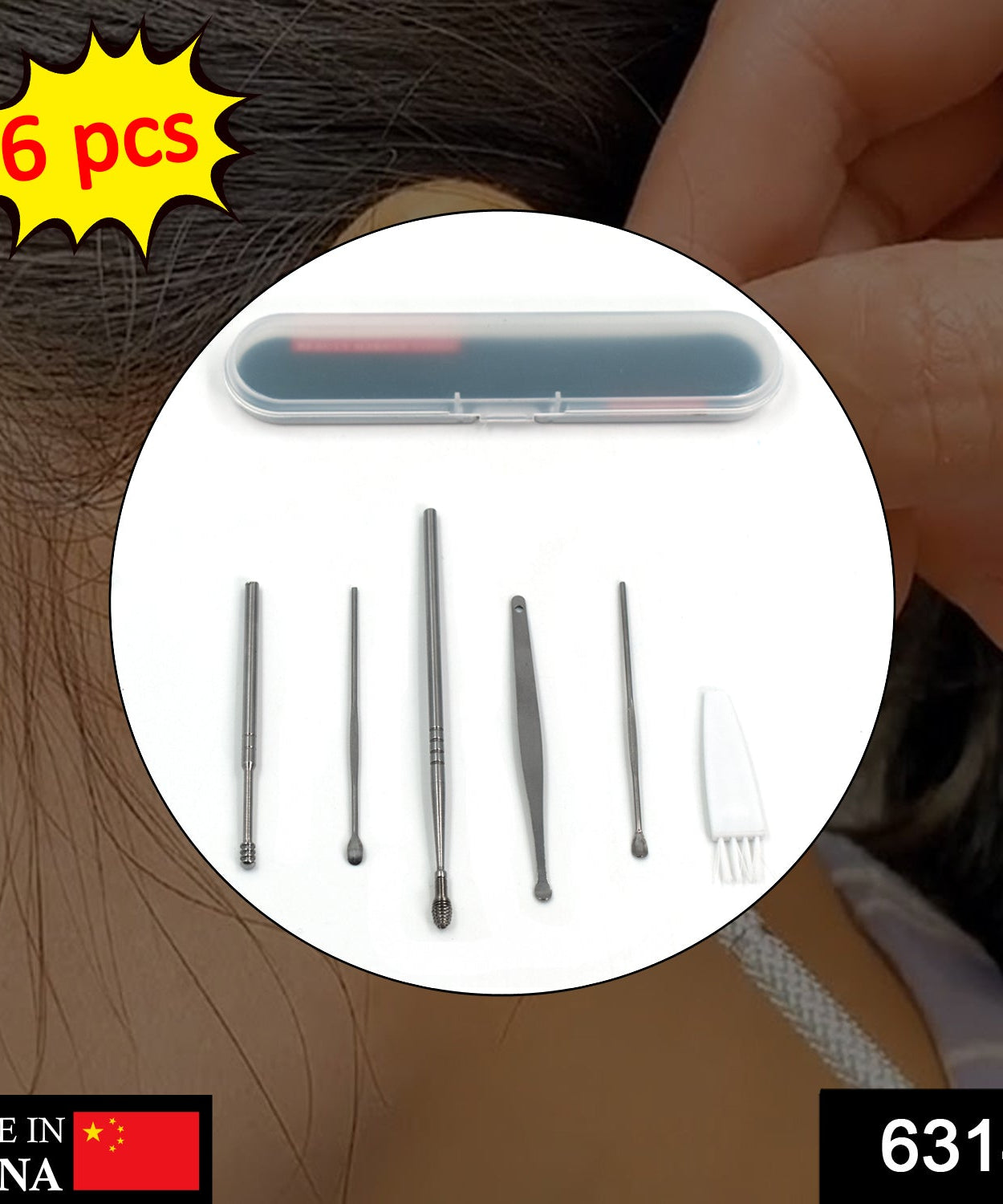 6Pcs Earwax Removal Kit | Ear Cleansing Tool Set | Ear Curette Ear Wax Remover Tool