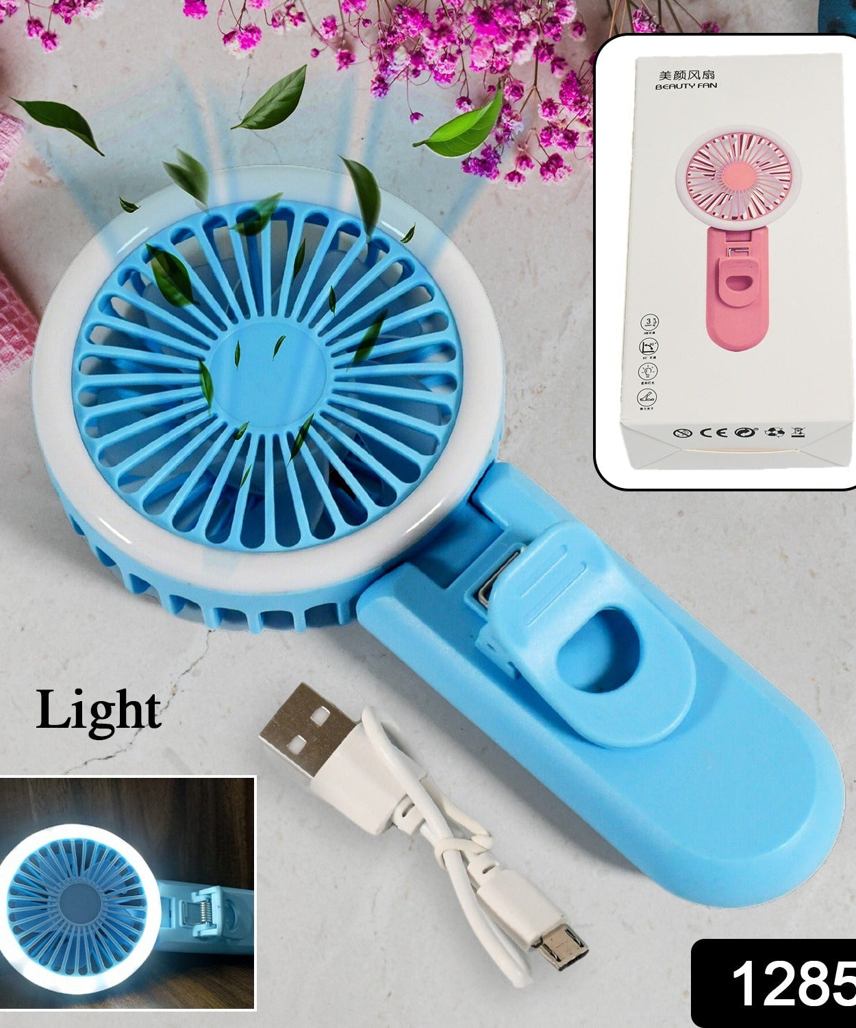 Clip Fan With Light, home, kitchen, Office Portable Fan, Rechargeable Fan