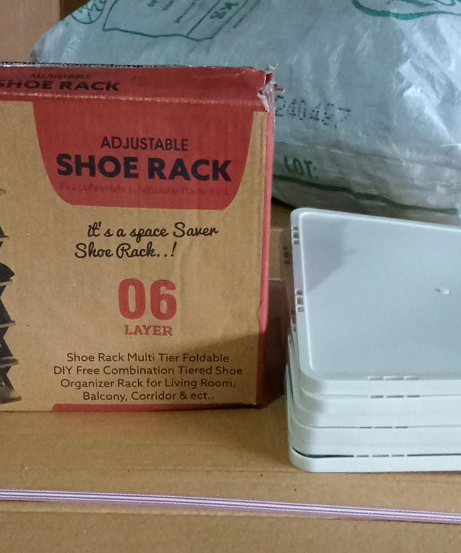 6-layer shoe organizer, portable and foldable