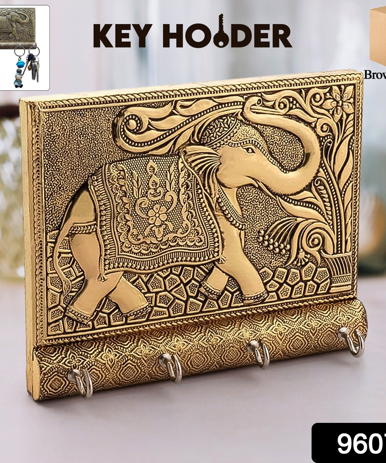 Golden Trunk Key Hanger