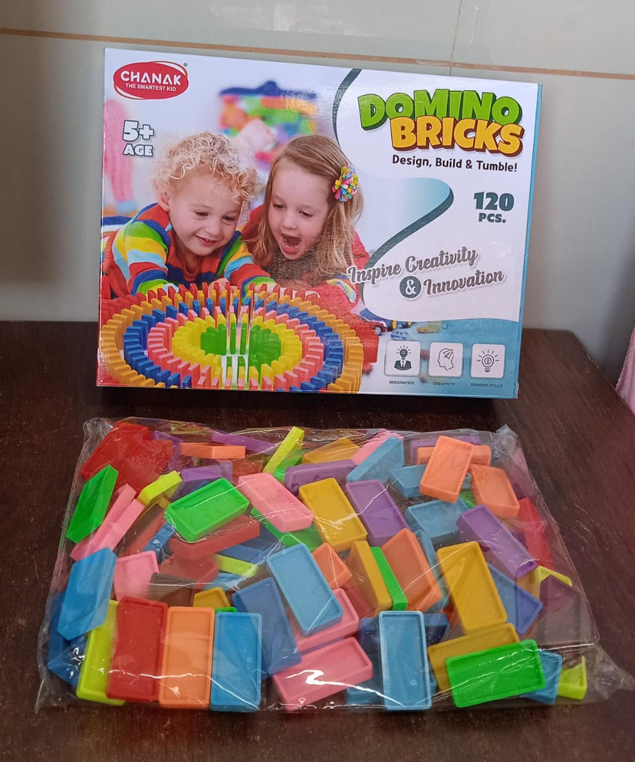 Kids 120 Domino Blocks Dominoes (120 Pcs Set)