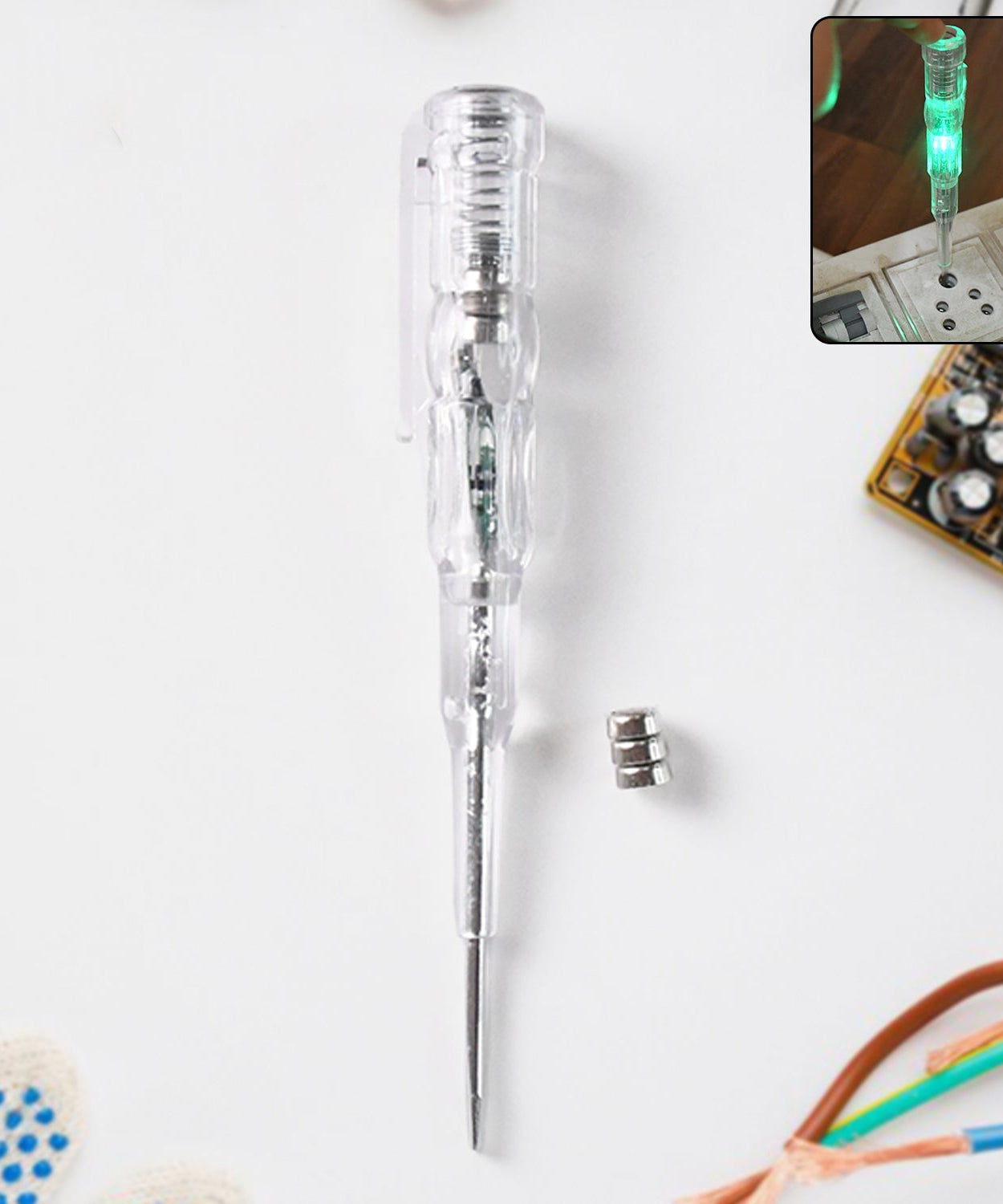 Electrical Detector Slotted Screwdriver With Small Batteries (1 Pc)