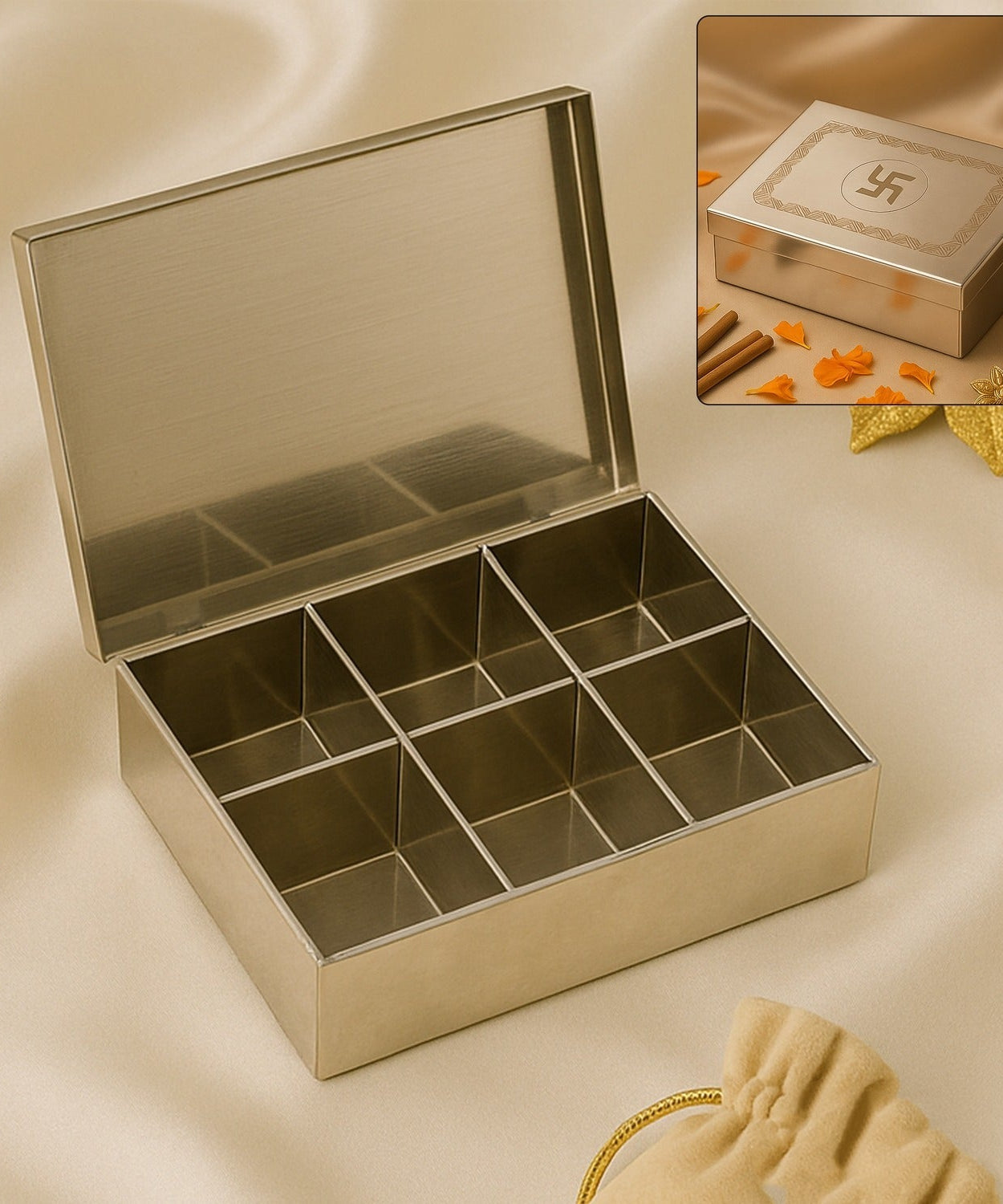 Octa Shine Stainless Steel Puja Basket