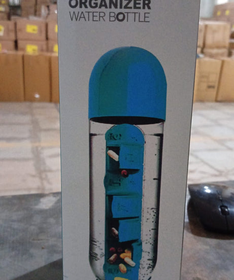 Multi-Use Pill & Water Bottle for Travel (600 Ml, Mix Color)