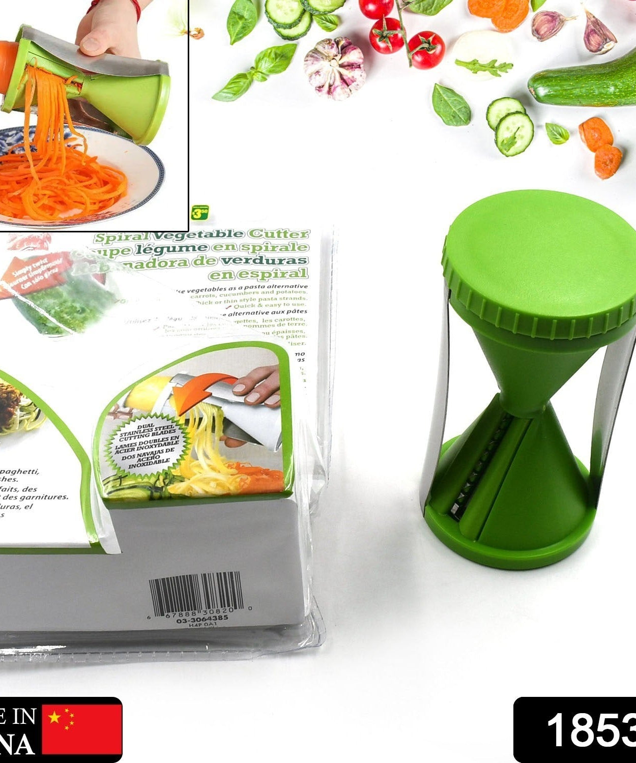 Portable Stainless Steel Handheld Spiralizer & Vegetable Slicer