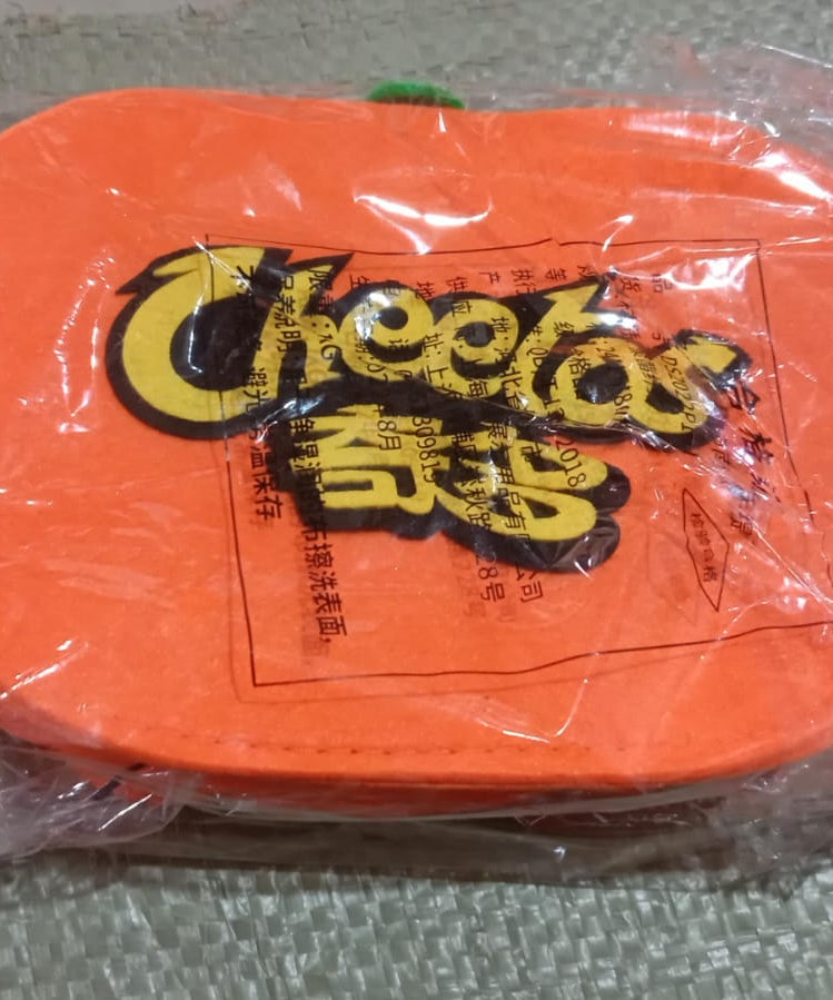 Halloween pumpkin candy tote bag, non-woven reusable for trick or treat