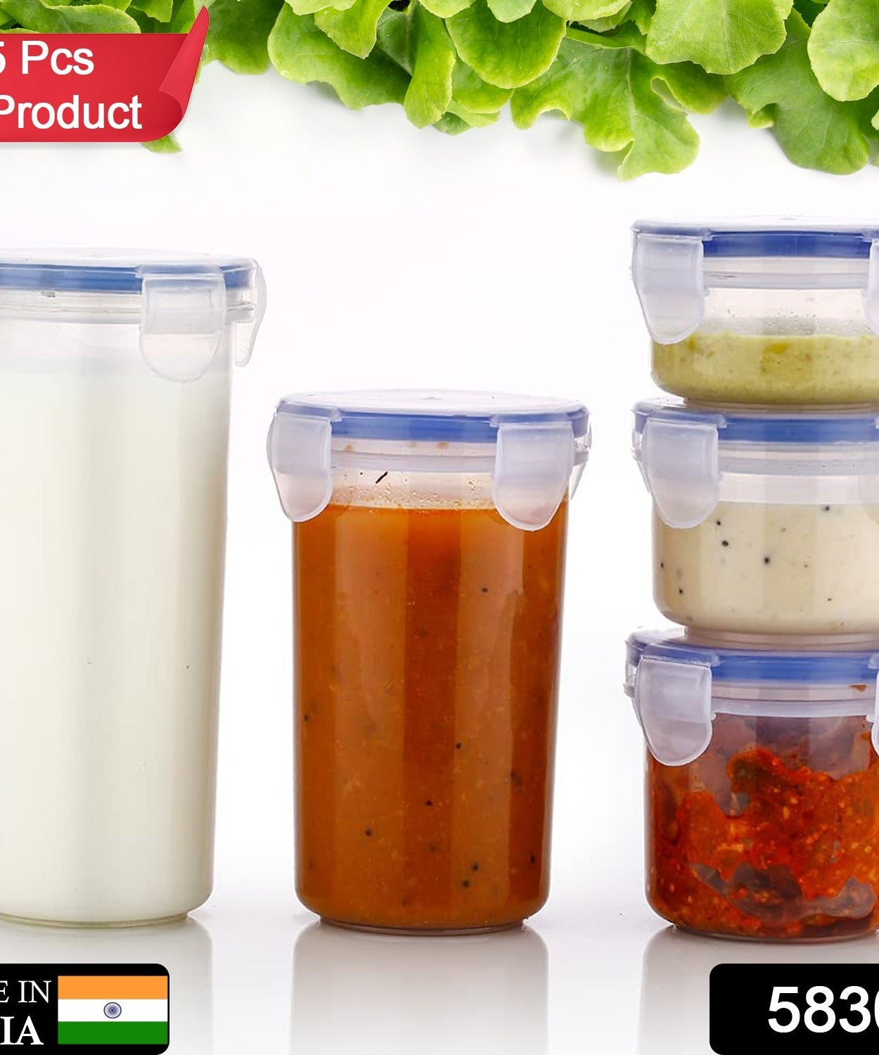 Round container with leak-proof lid, designed for storing liquids securely.