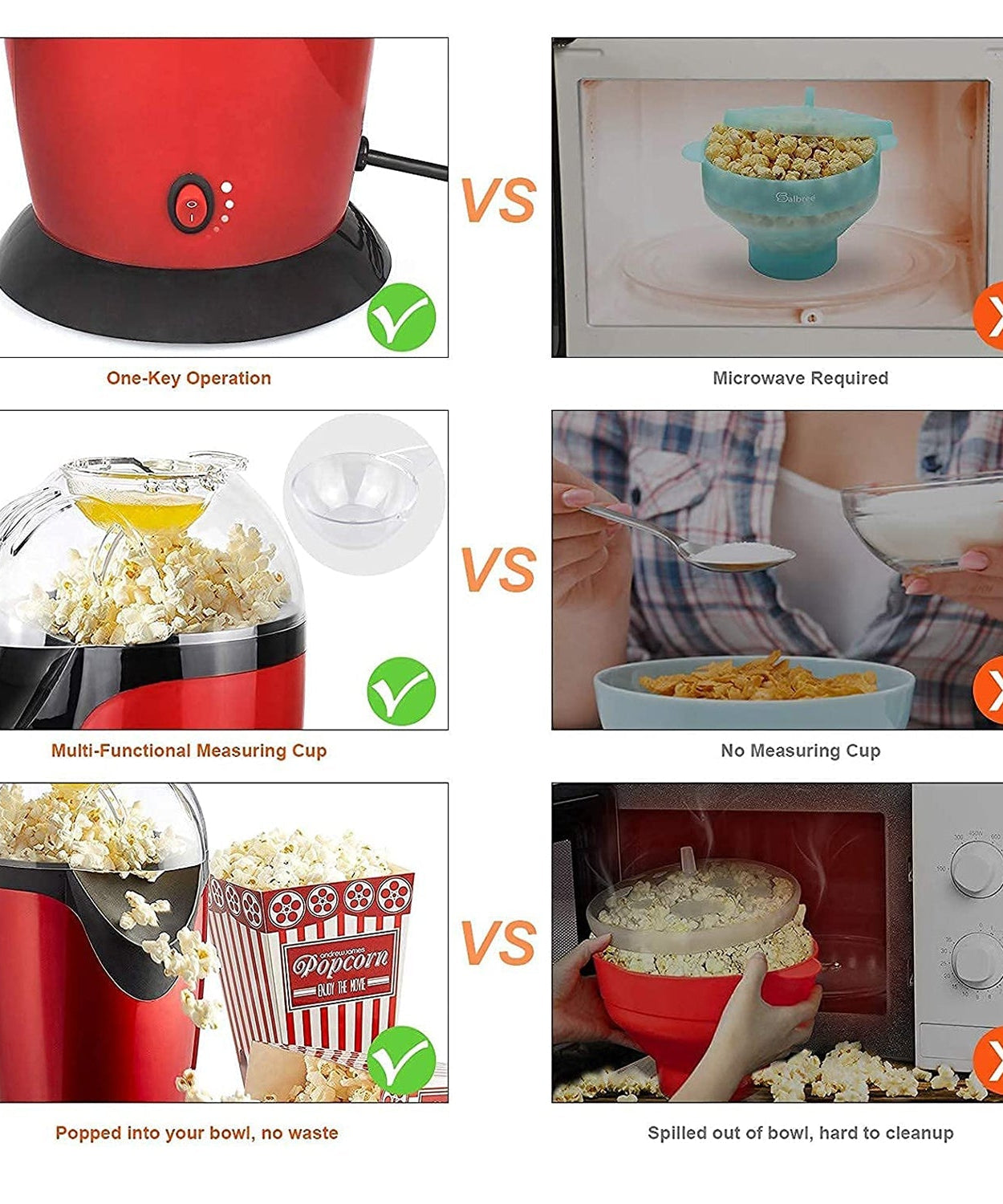 corn maker with corn spilling out