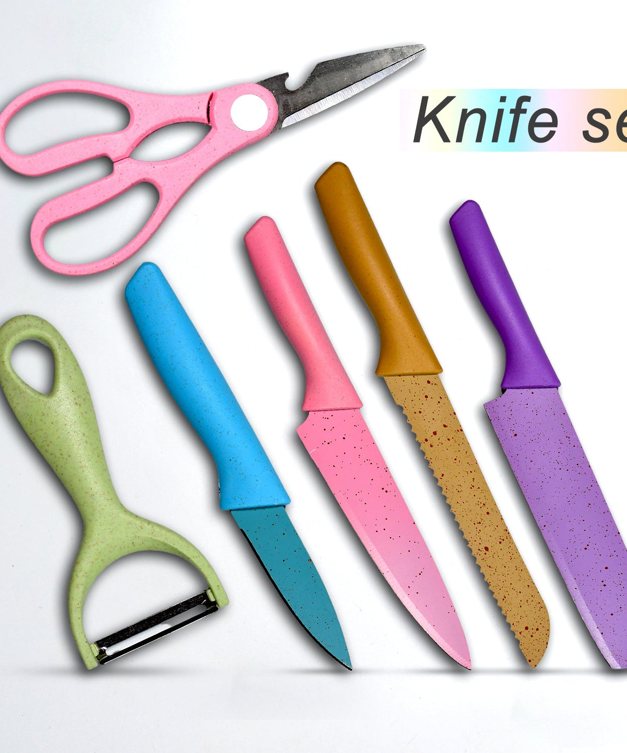 Corrugated 6Pc Kitchen Knife Set Professional Box Knife Set 6 Piece Forged Kitchen Knives with Box.