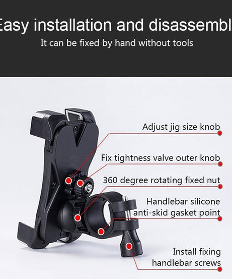 Cradle clamp bike phone mount