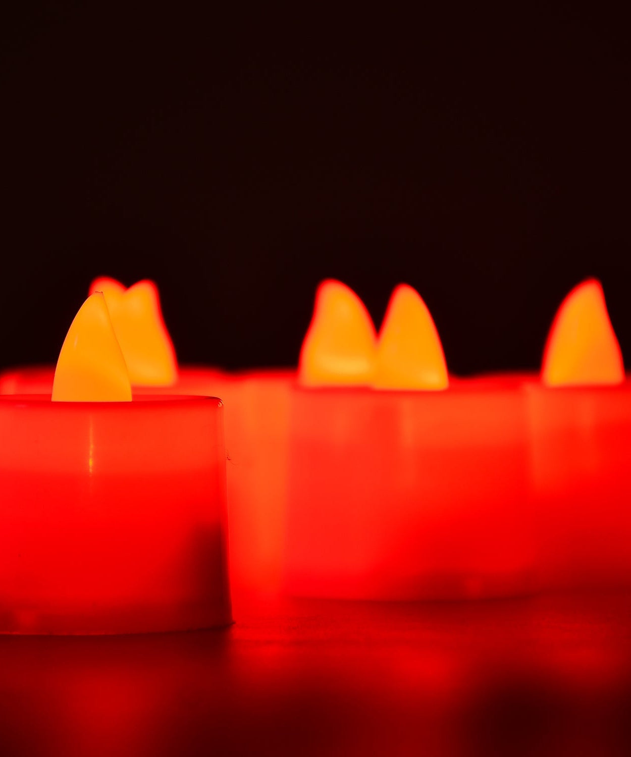 Red LED candles, smokeless and decorative