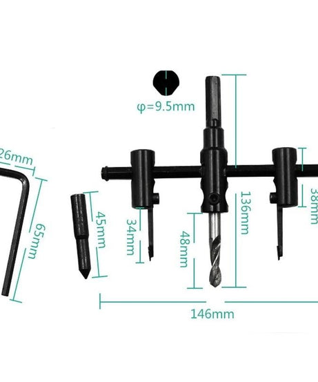 Adjustable Circle Hole Saw Drill Bit Cutter