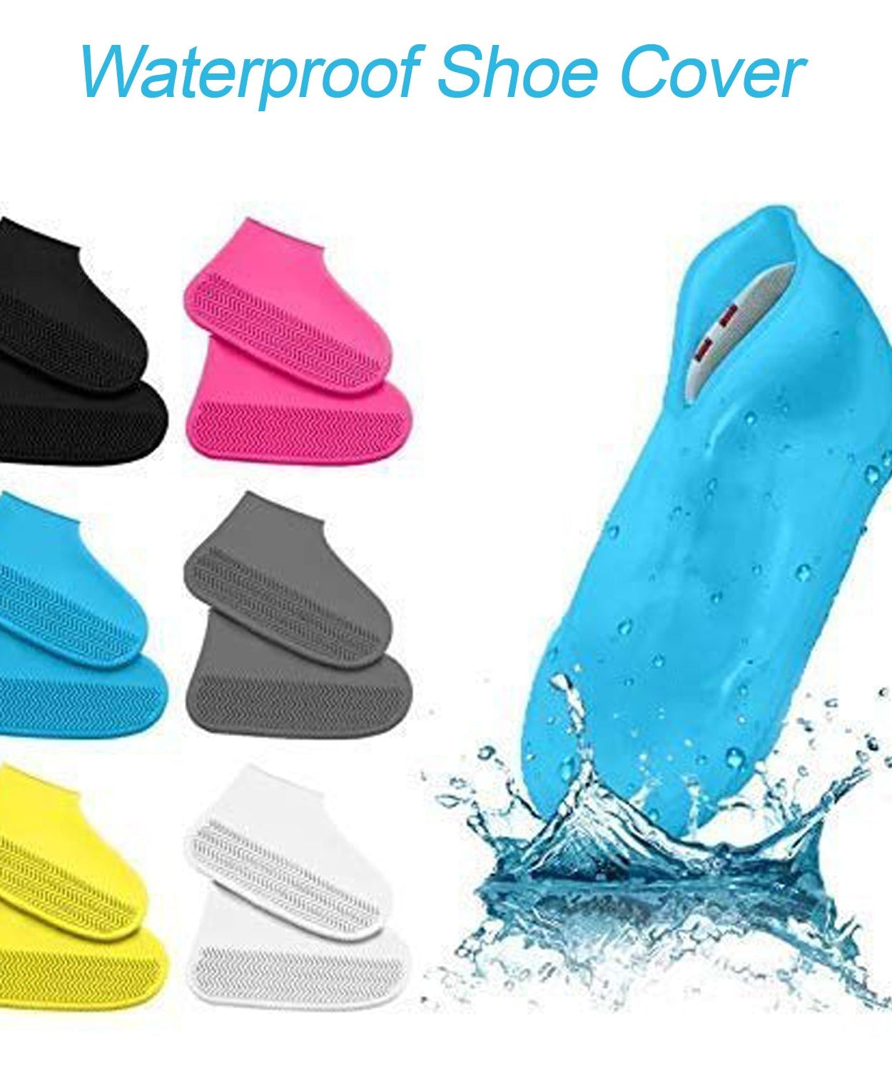 Anti-slip shoe covers for rain and mud protection