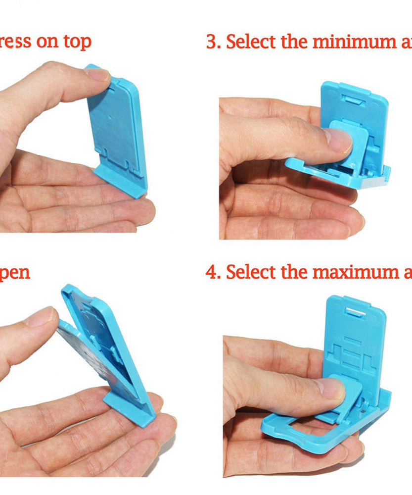 Portable and adjustable mobile stand that folds for easy storage.