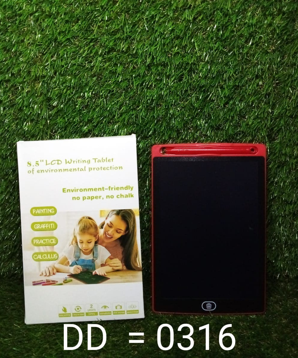 Compact LCD writing tablet with replaceable battery