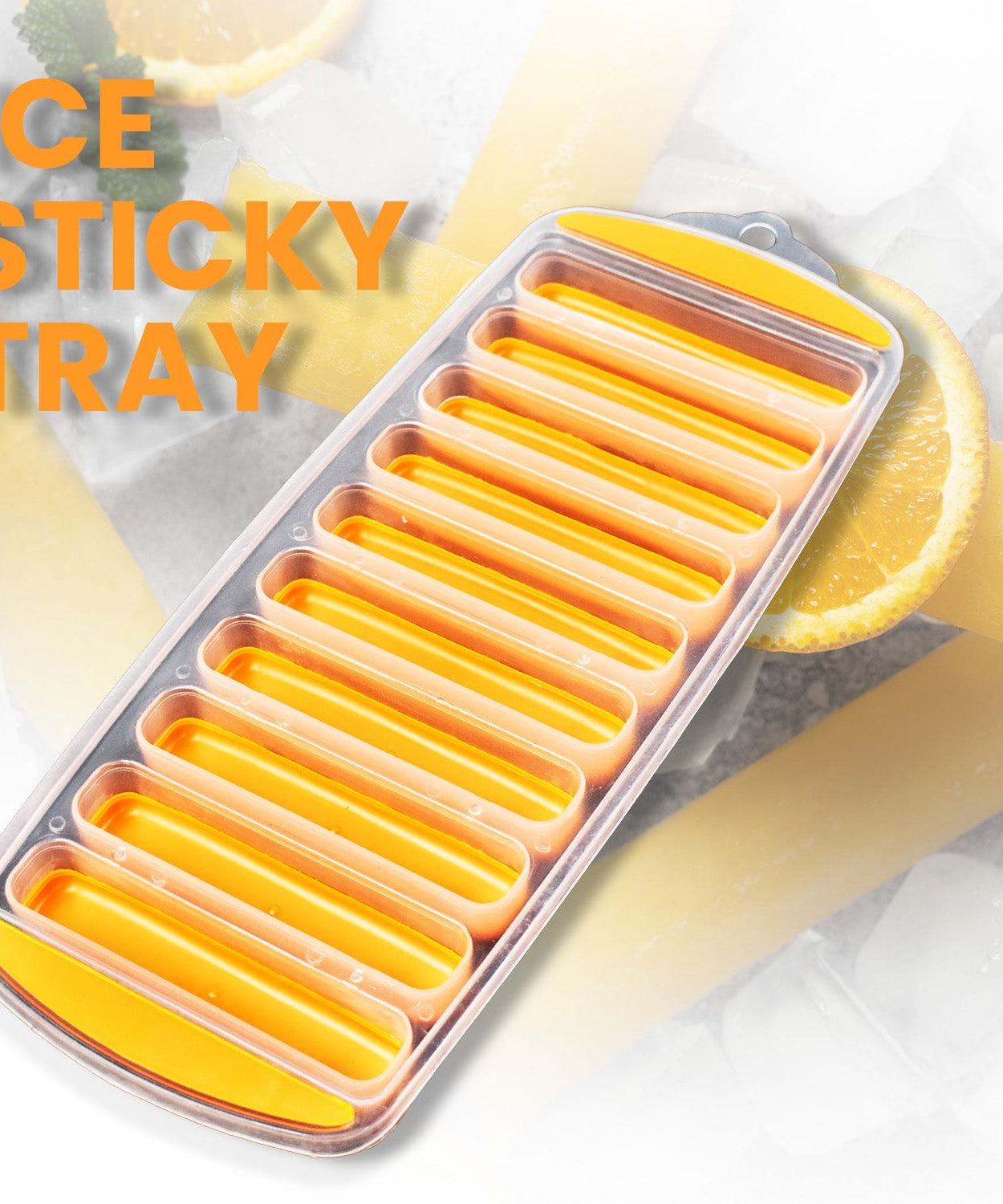 Ice tray with silicone base