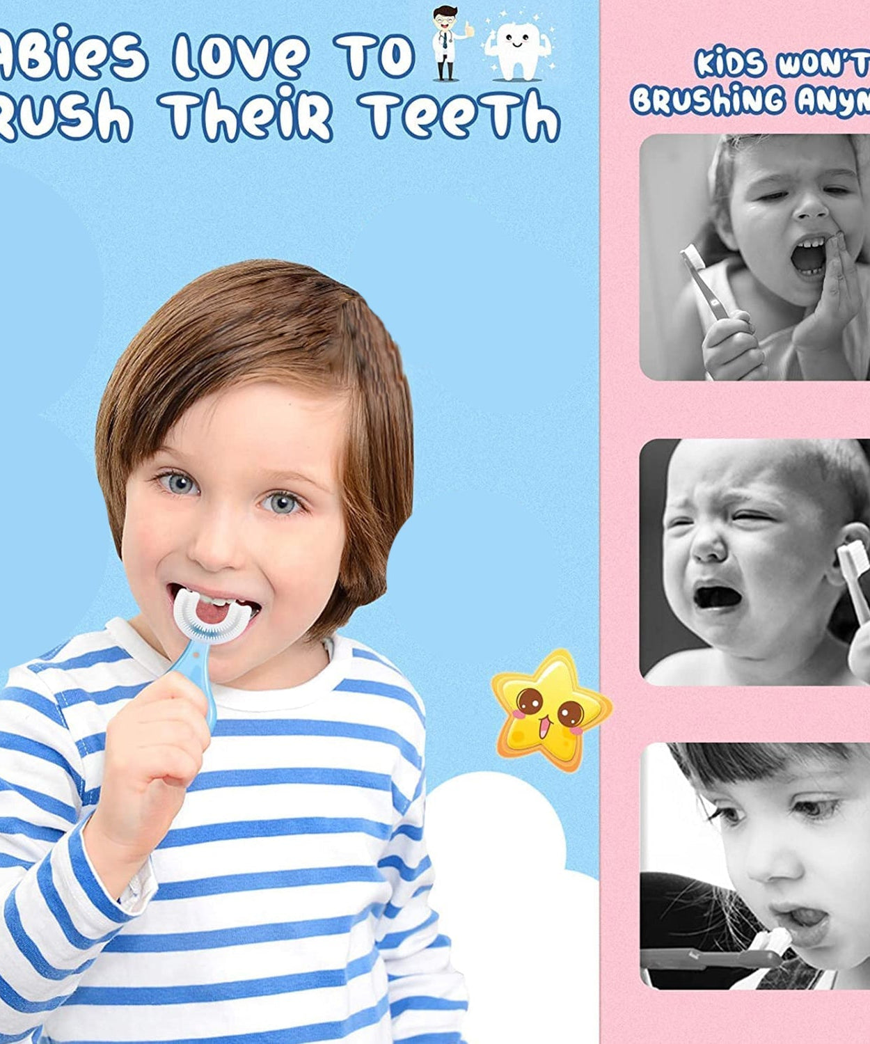 Kids' manual toothbrush