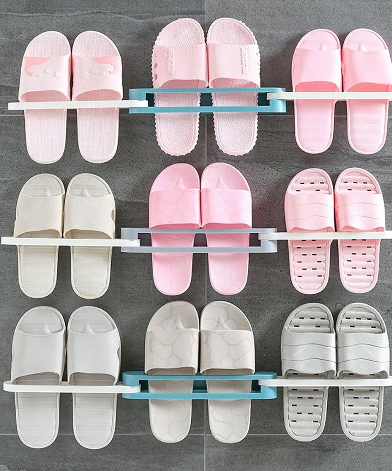 Multifunction Folding Slippers / Shoes Hanger Organizer Rack