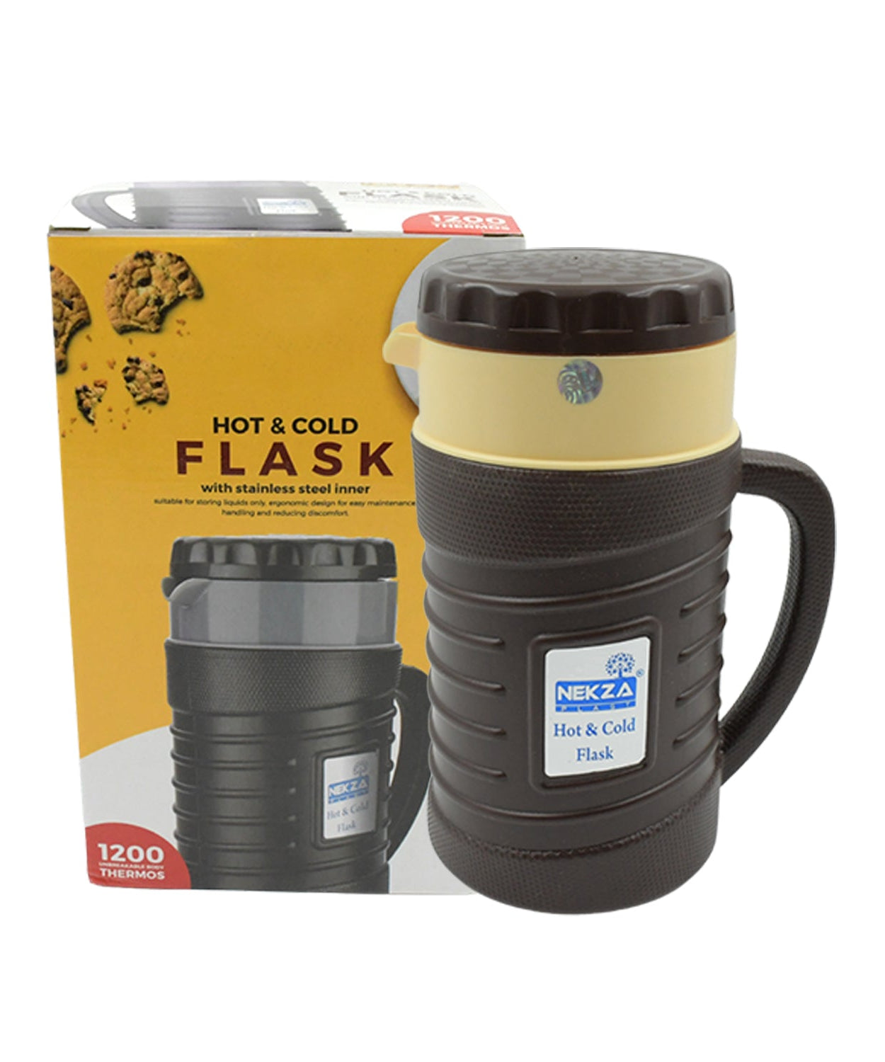 Stainless Steel Thermos Flask (Multiple Sizes): Travel Mug, Coffee, Tea (Leakproof)