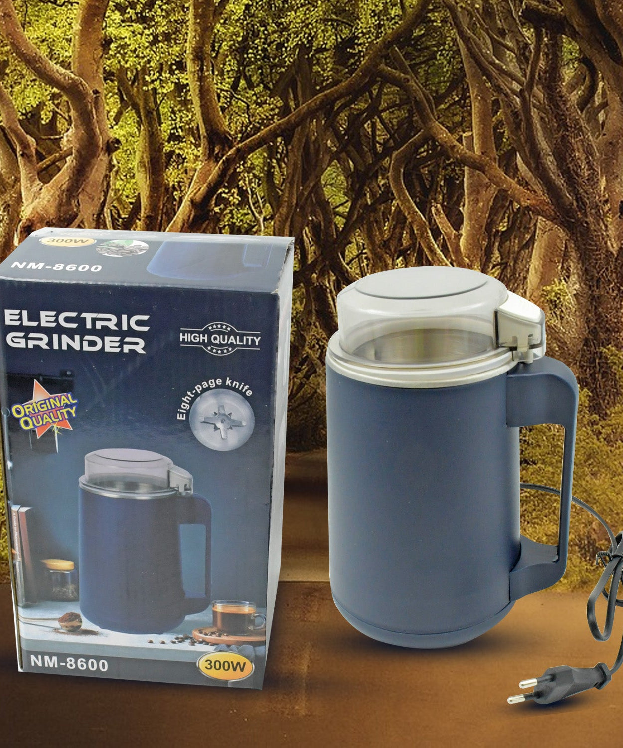 Electric Coffee & Spice Grinder Machine for Home, Fine Powder Maker (300W)