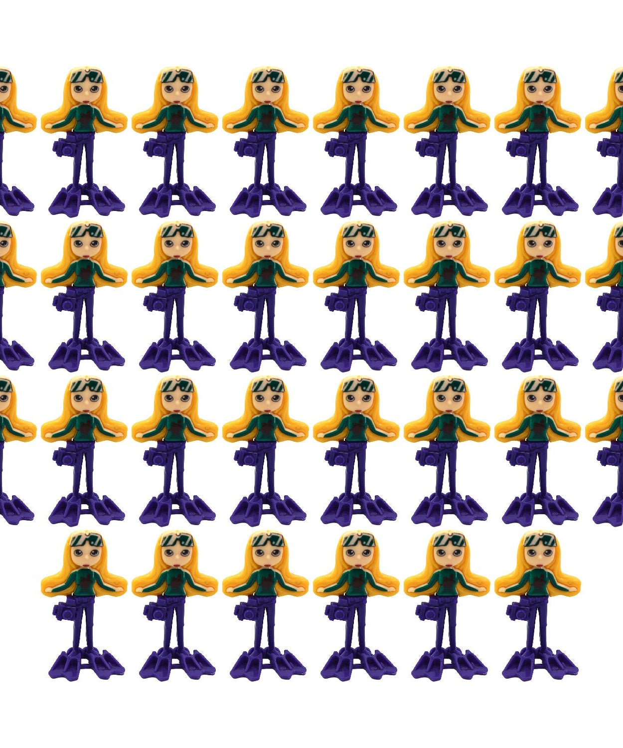 Set of 30 colorful mermaid dolls