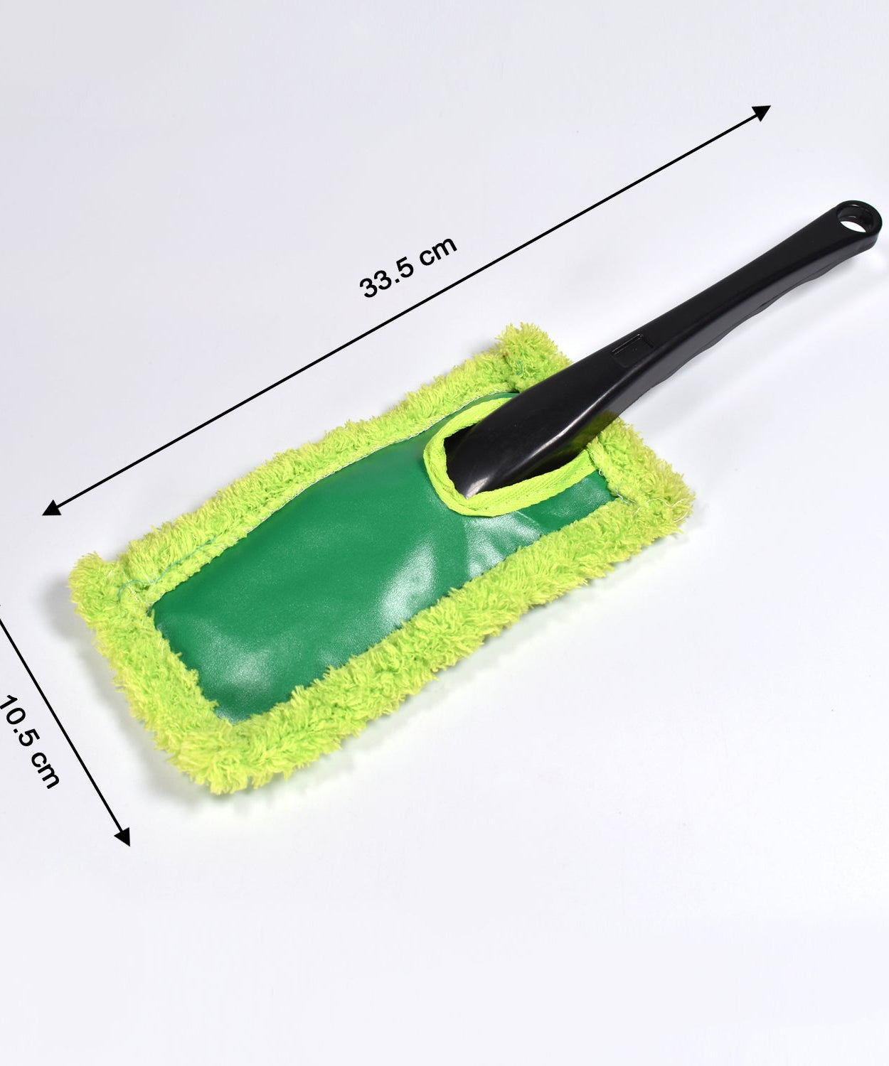 Car cleaning brush with large microfiber duster for dust removal