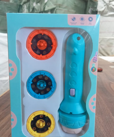Mini Slide Projector for Kids with 3 Slide and Animated Pattern, Flashlight Torch for Kids, Projector Torch, Educational Learning Toy