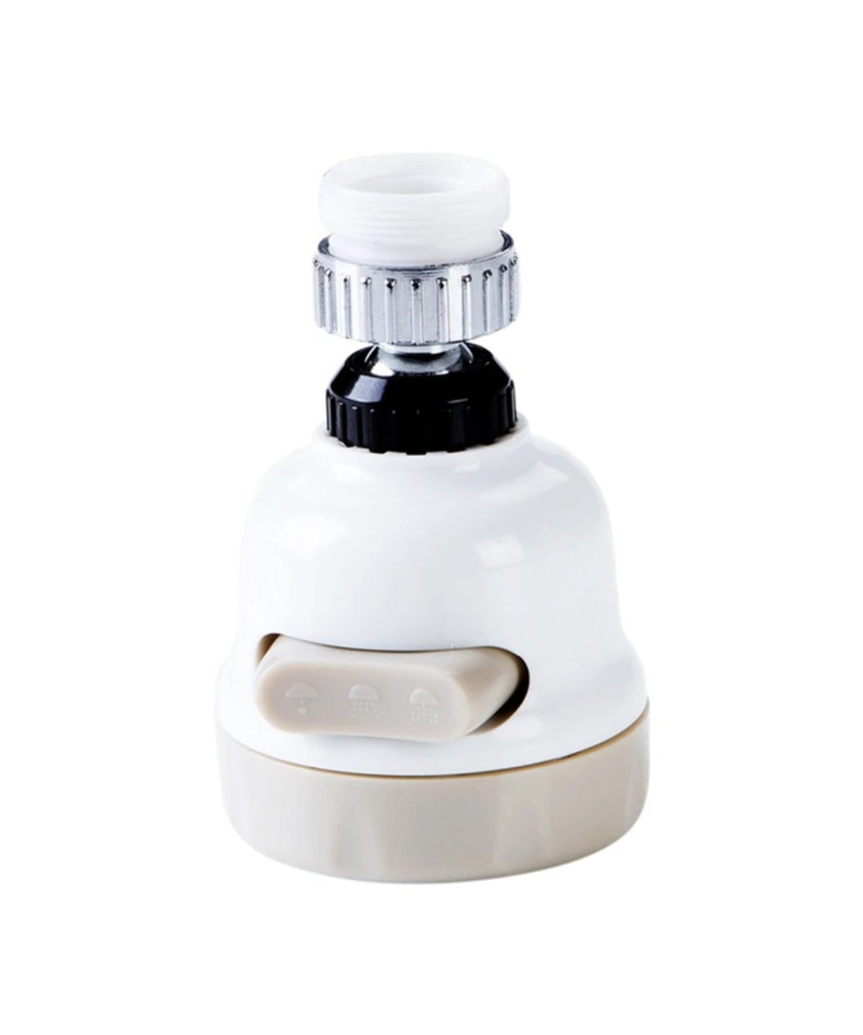 Rotatable faucet sprayer for efficient water use