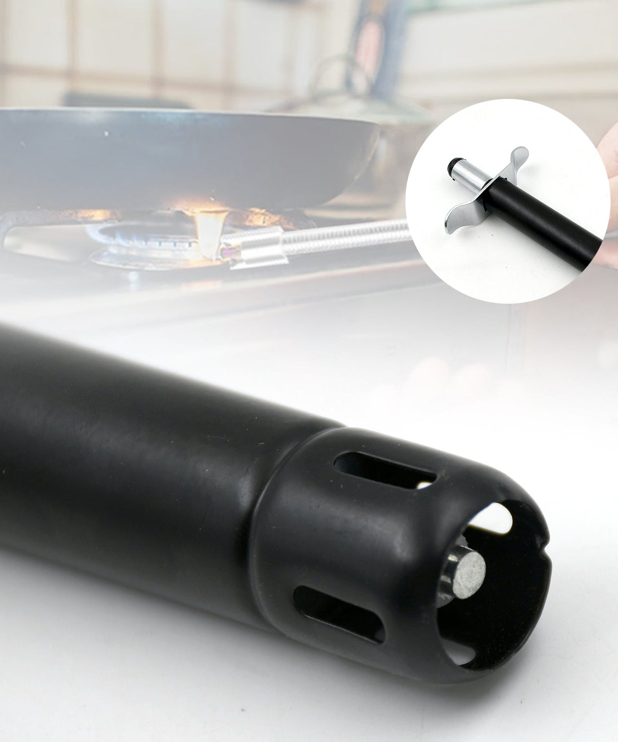 Stainless Steel Gas Lighter for Kitchen Gas Stove, Long Lasting, Unbreakable Lighters for Gas Stoves, Restaurants & Kitchen (1 Pc)