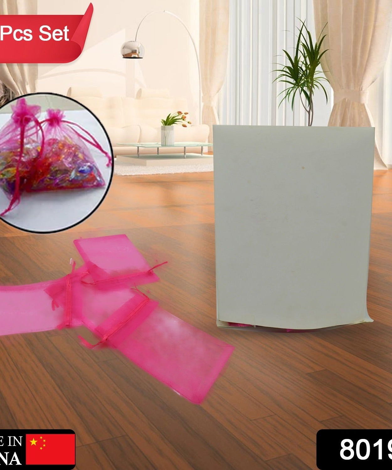 Organza Drawstring Gift Bags – Small Mesh Pouches for Wedding, Party & Festival Favors (50 Pcs Set)