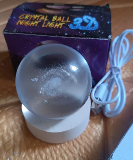 3D Crystal Ball lamps With Base (1 Pc)