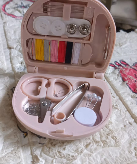 Mini Travel Sewing Kit for Beginners with Threads & Scissors