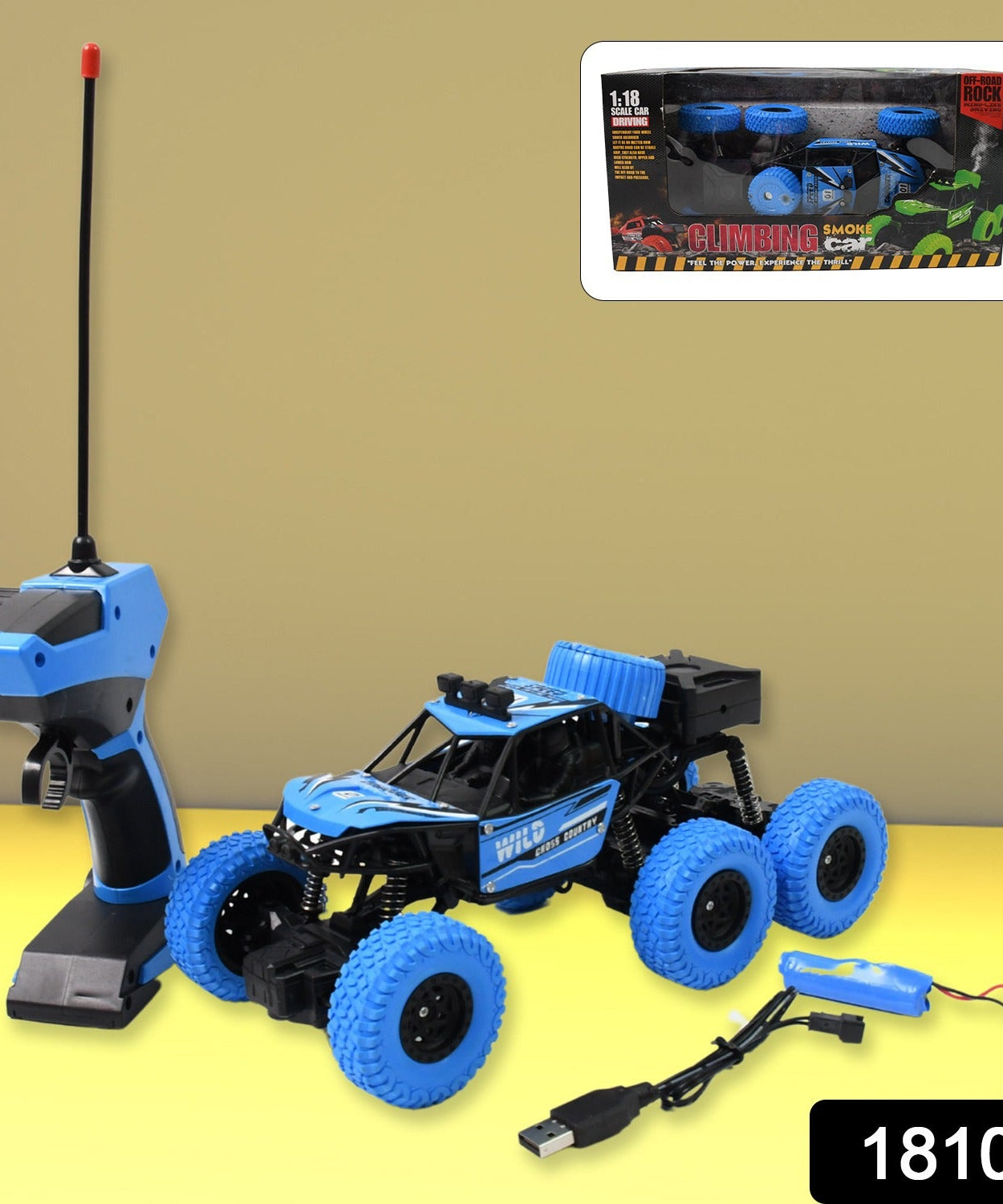 Rock Climber Car, 8 Wheels Climbing Car (1 Pc / Remote Battery Not Included)