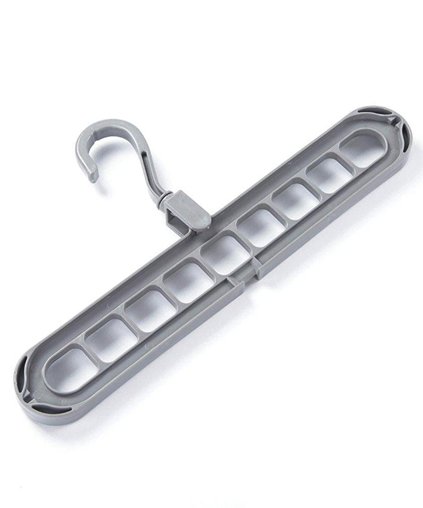 anti-skid plastic hangers with multiple holes.