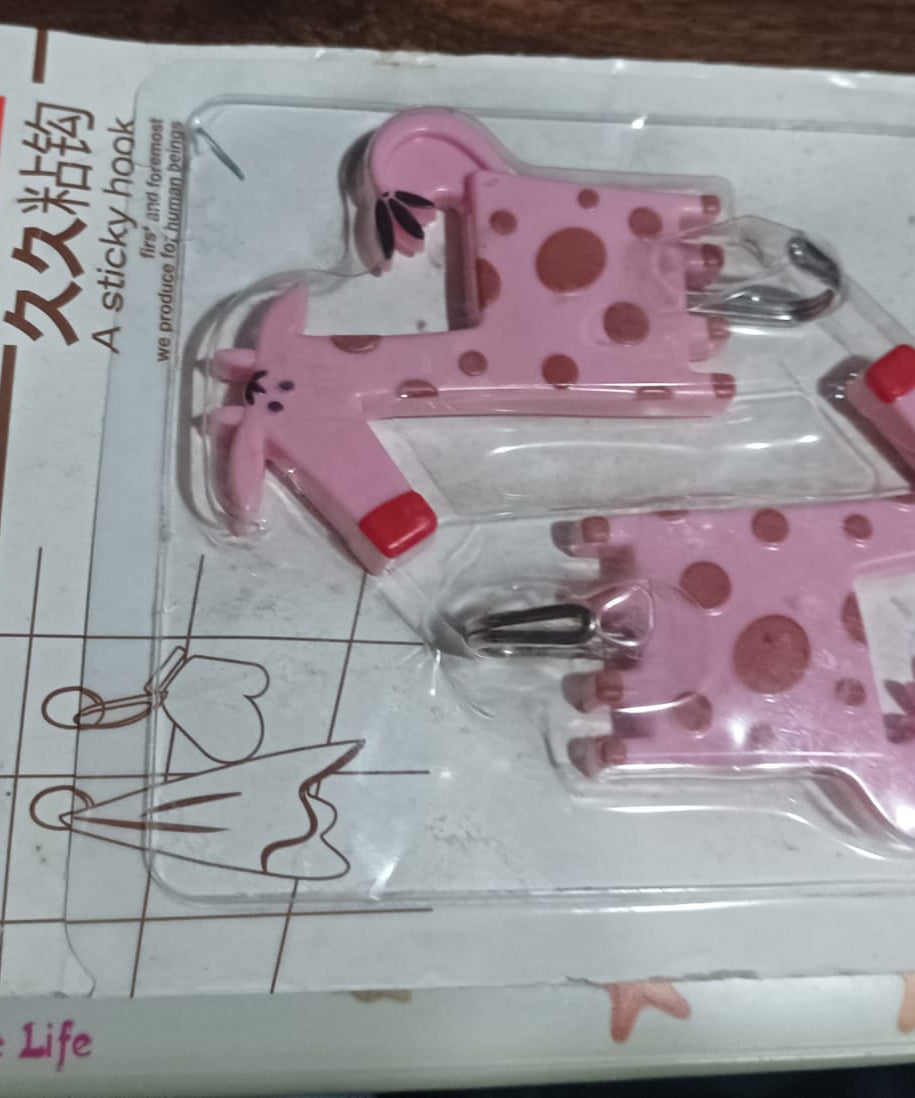 Multipurpose Self-Adhesive hooks (2 Pc Set / Mix Design)