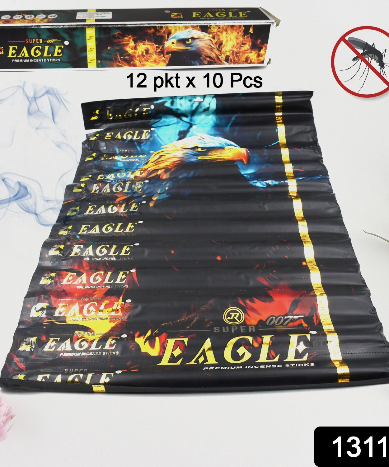 Mosquito Agarbatti Stick, Mosquito Agarbatti 1 Box (12 Packet / 120 Sticks) (Incense Stick)