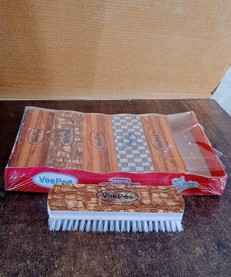 Veepee 6-Piece Washing and Cleaning Scrub Brush Set – (Multi-Color Bristles)