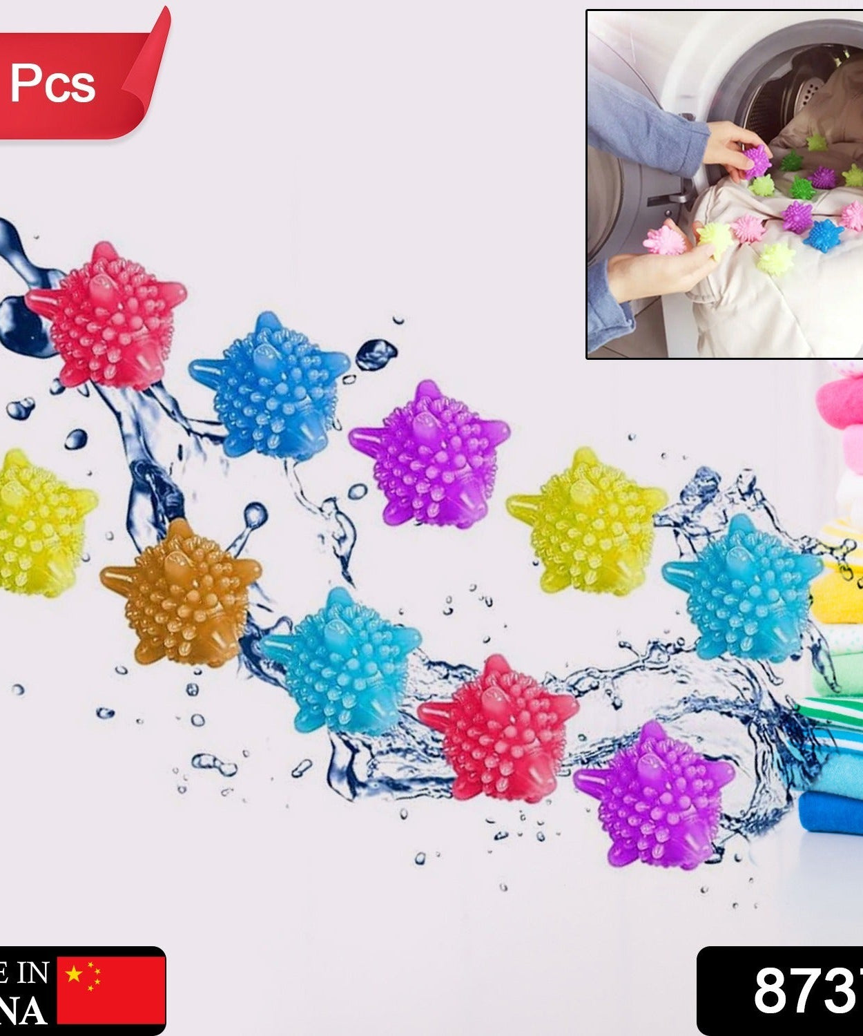 Soft Star Laundry Dryer Balls – 10-Piece Multi-Color Clothes Softener