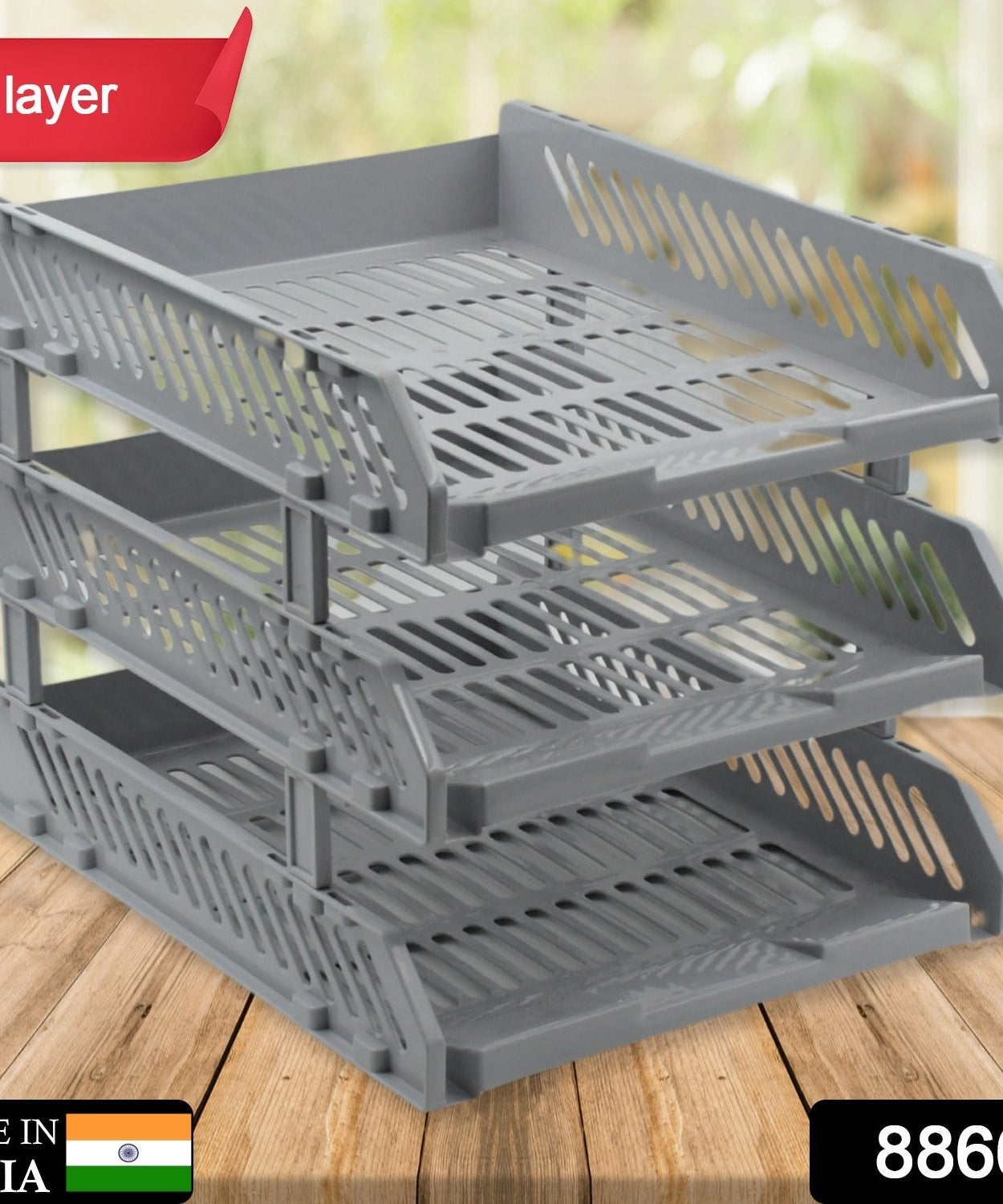 Multifunctional File Rack with Drawers: Desktop Storage for Office Supplies (4/3 Layers)