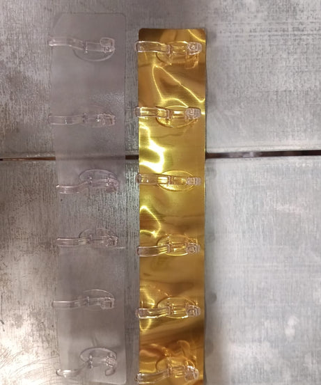 Adhesive Golden &  Transparent Heavy Duty Wall Hook