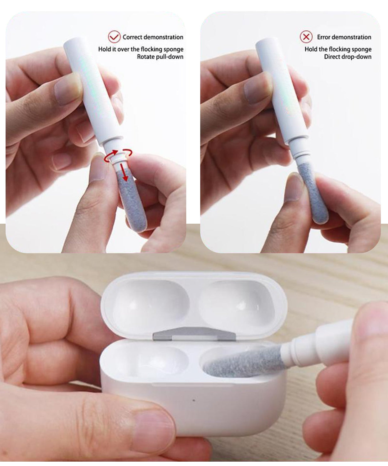 Computer cleaning tools with gap duster and puller