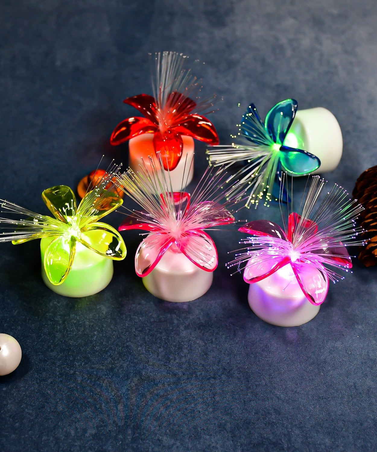 Fiber optic mini color change LED table centerpiece.