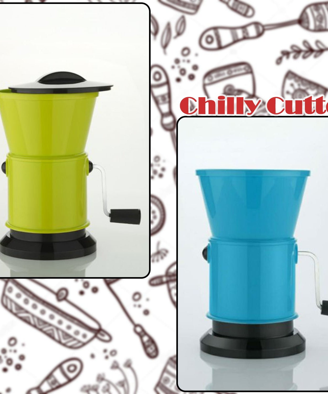 Chilly cutter and grinder with a sharp and effective blade system