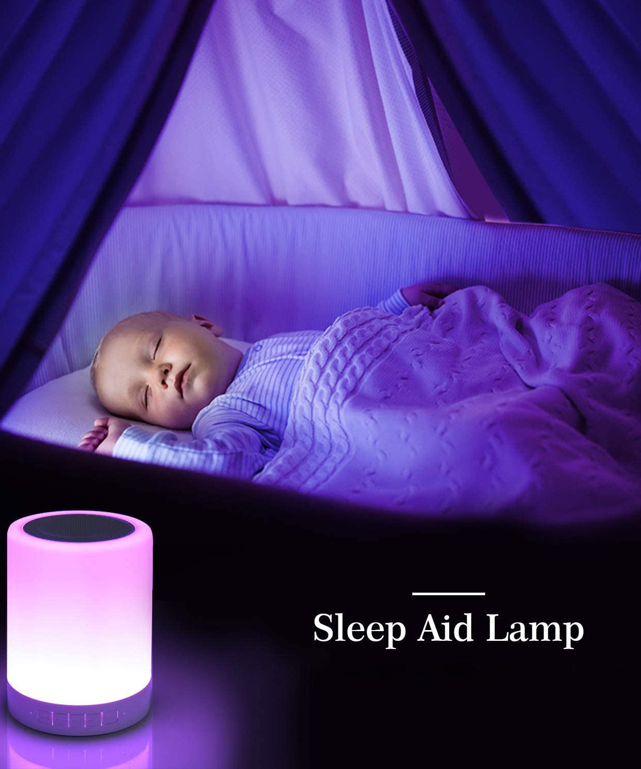LED night lamp with touch controls and Bluetooth speake